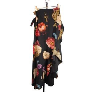 Agua Bendita Brasil Shade wrap skirt dark romance rose black Small vacation